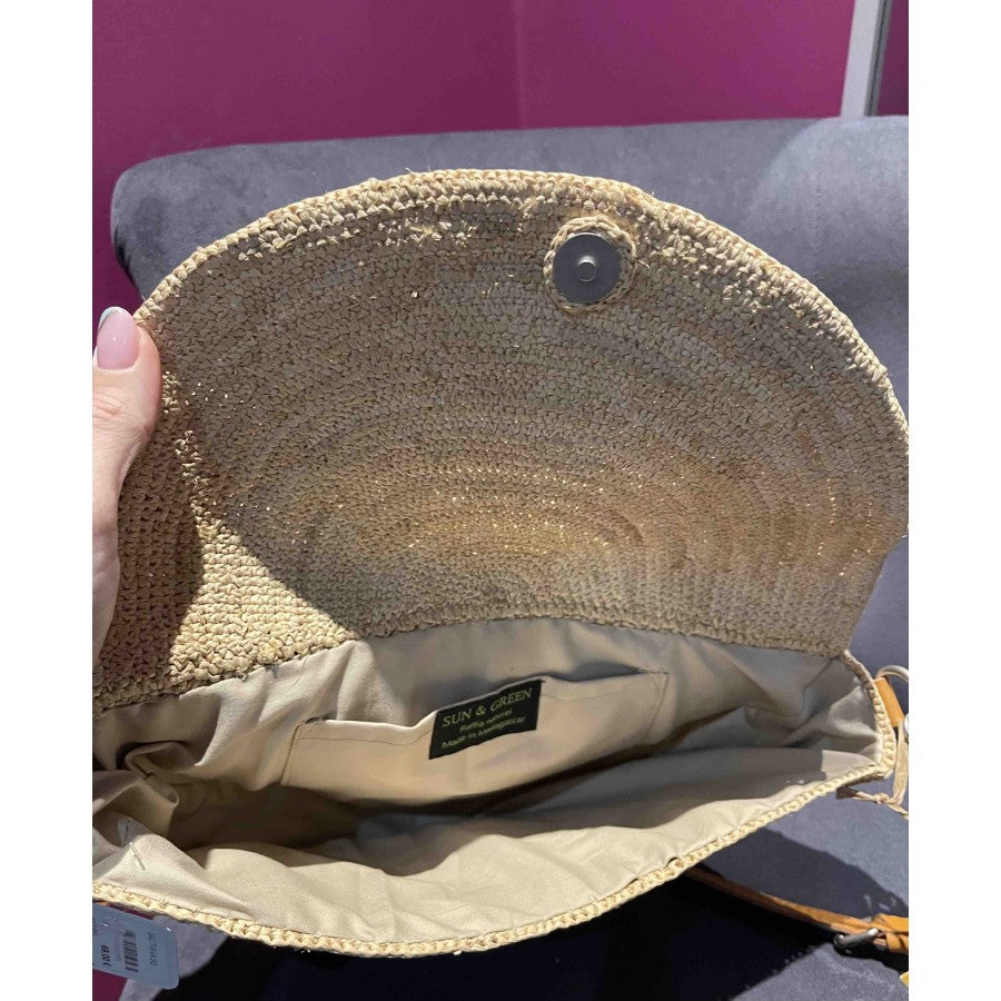 Sac Bandoulière raphia rond