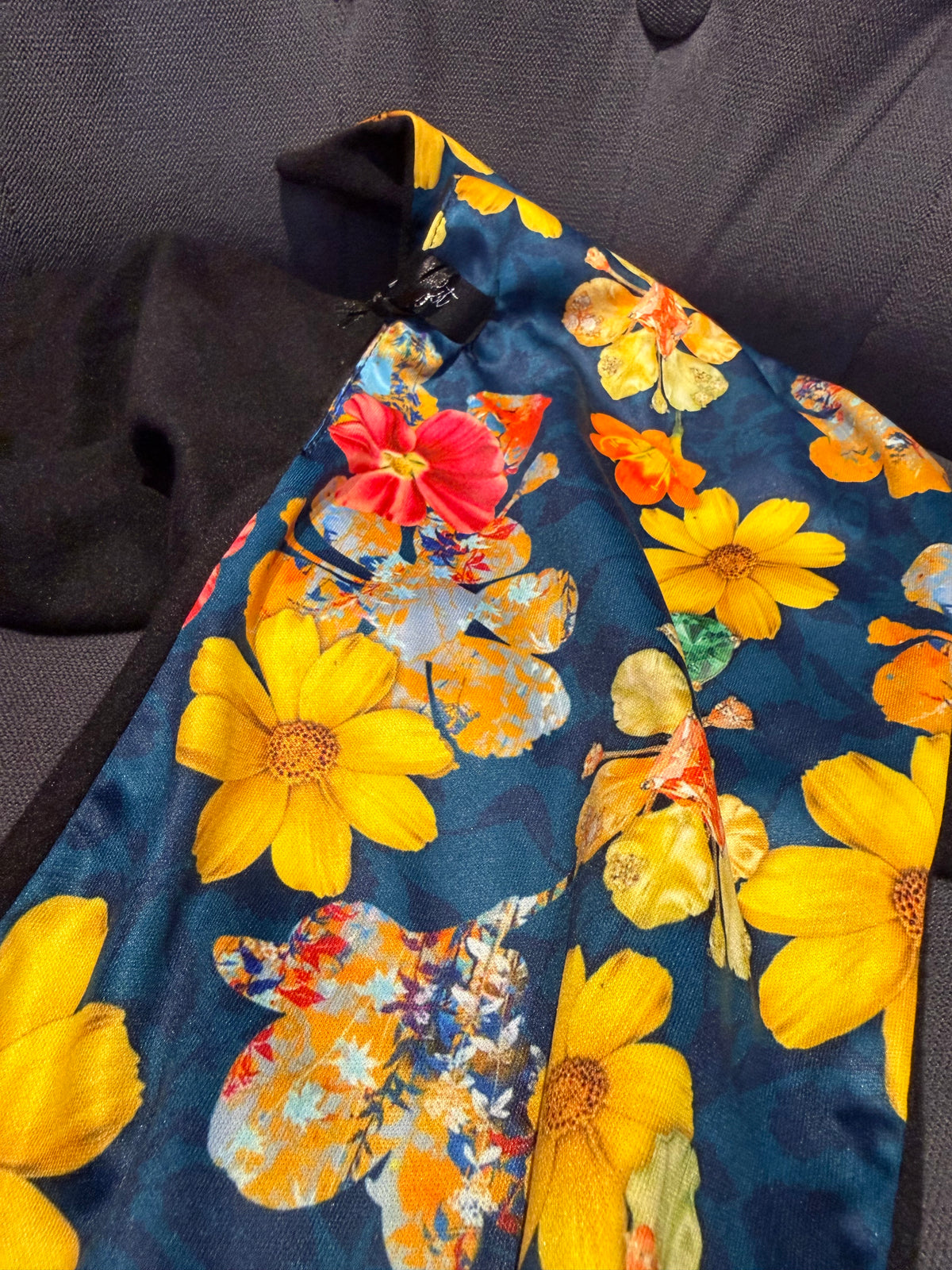 Écharpe doublé polaire fleur jaune