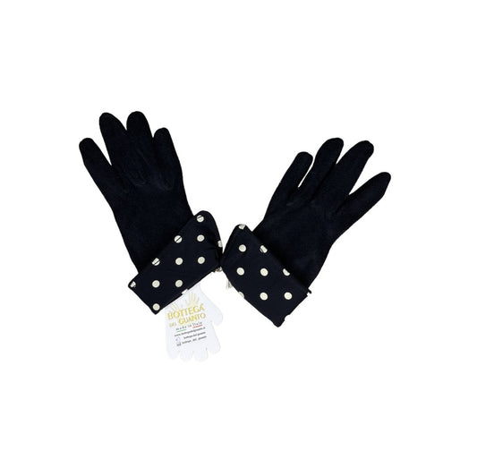 Gants à revers pois