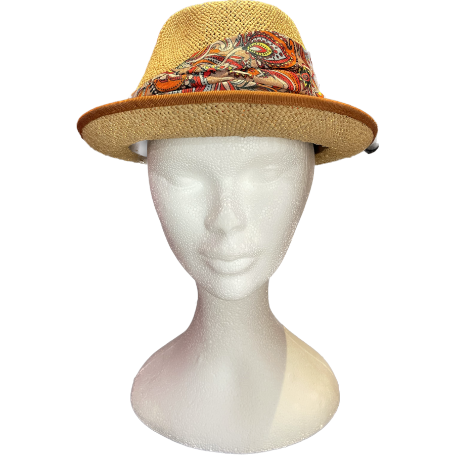 Chapeau petit bord marone