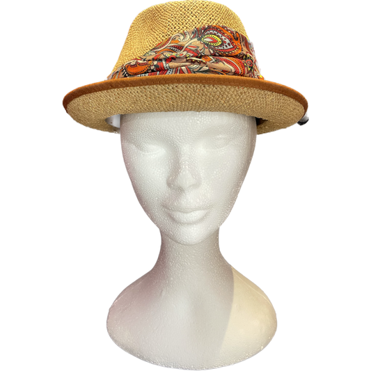 Chapeau petit bord marone