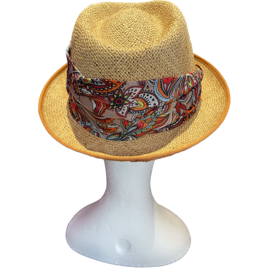 Chapeau petit bord marone