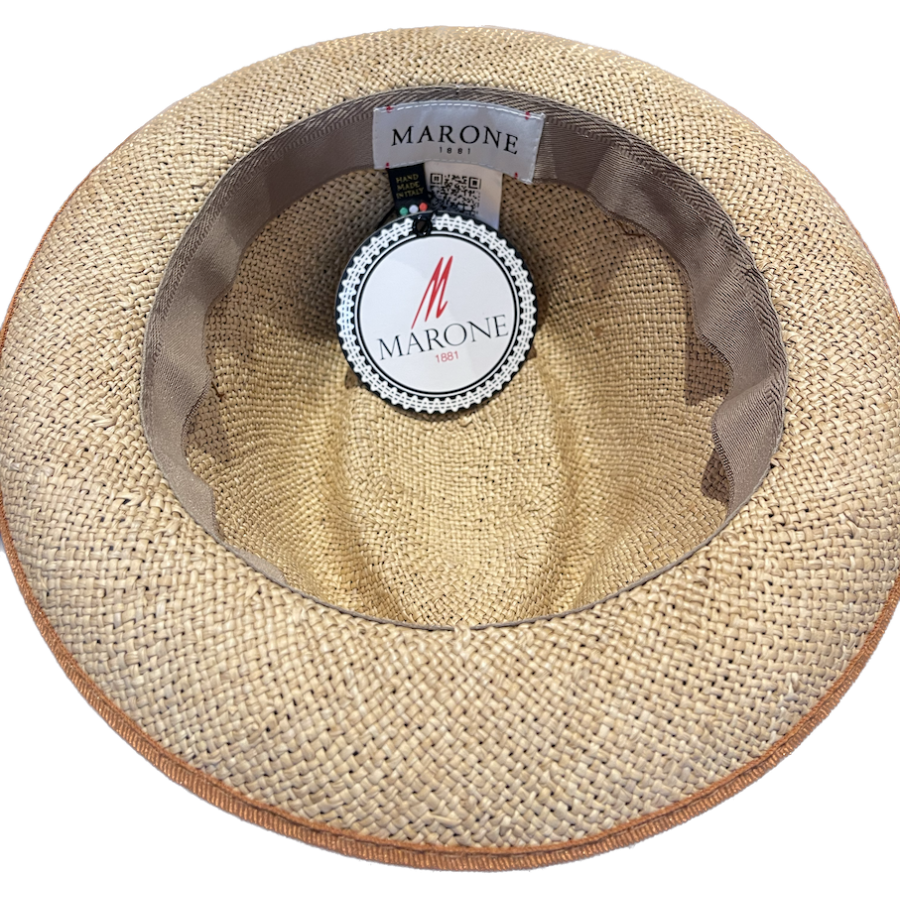 Chapeau petit bord marone