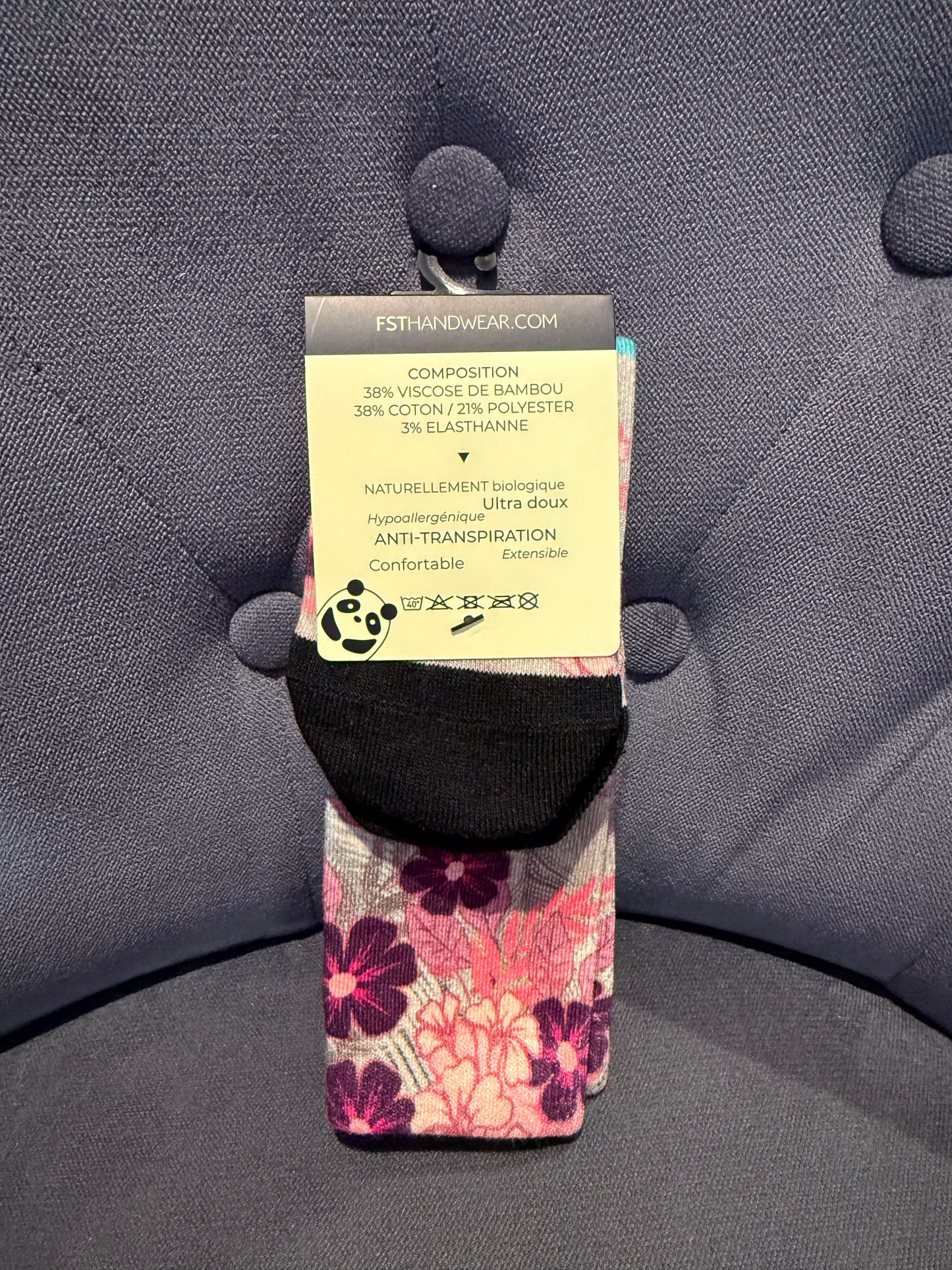 Chaussettes en bambou rose