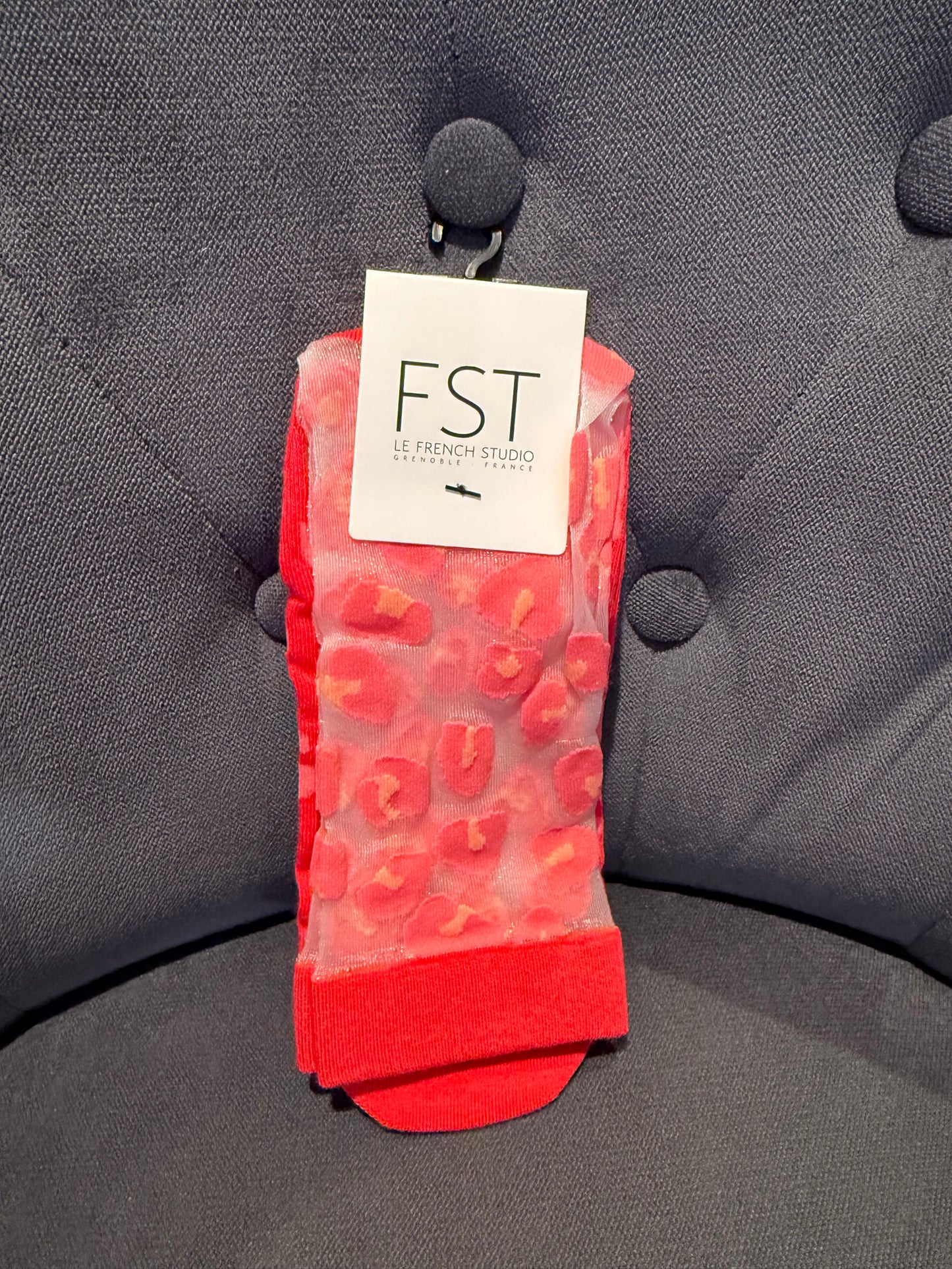 Chaussettes FST transparente léopard