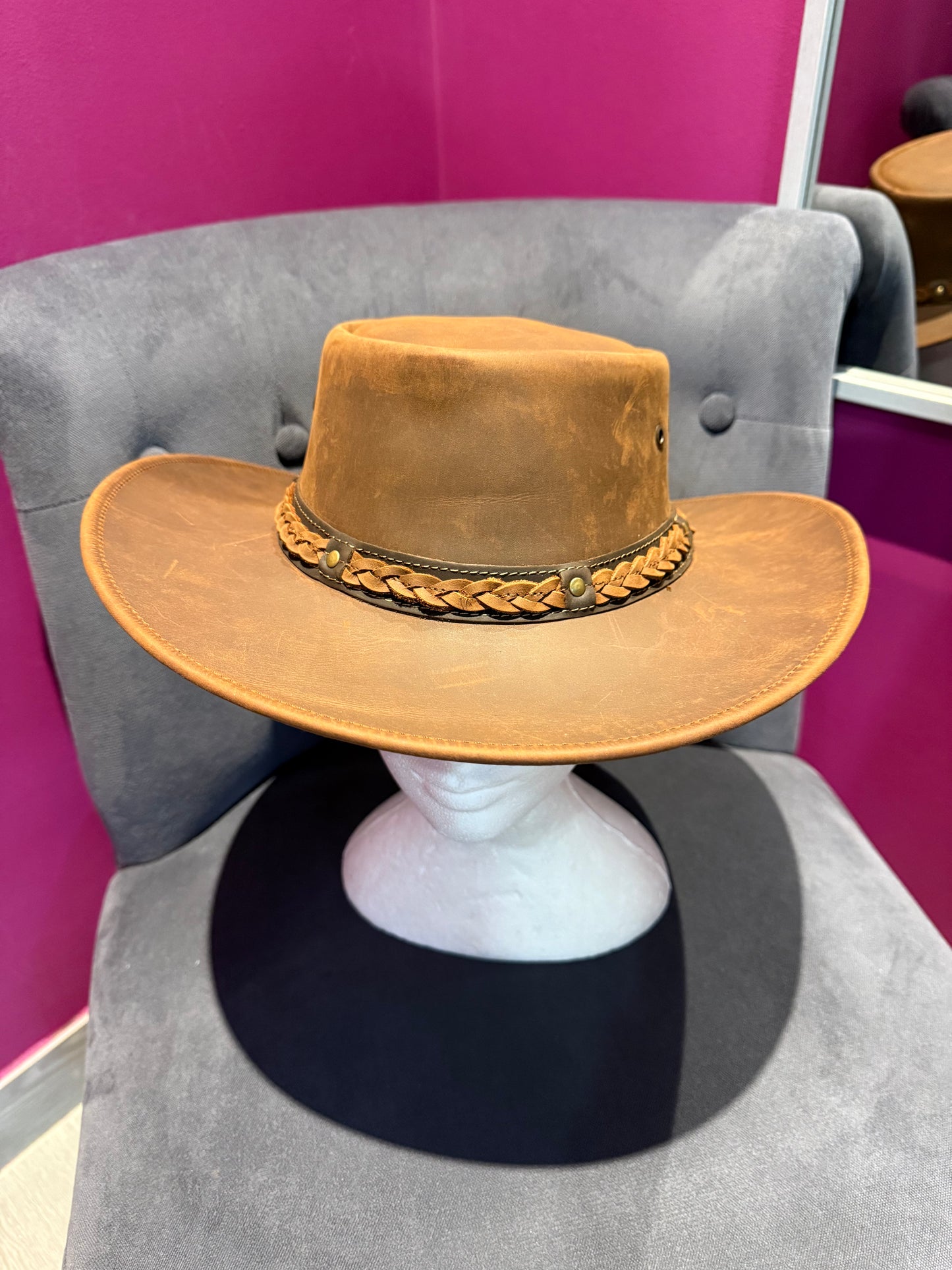 Chapeau de cowboy en cuir
